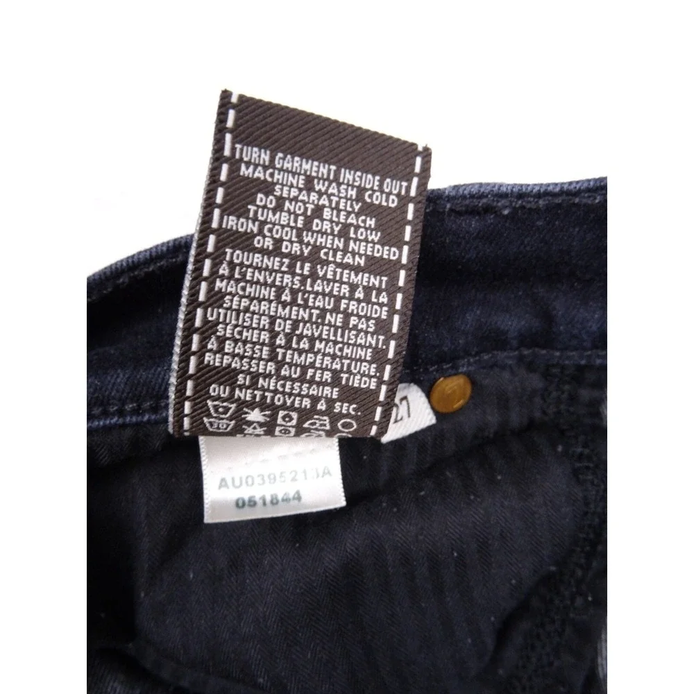 7 For All Mankind Womens Jeans Size 27 Black Denim The Relax Skinny Mid Rise‎